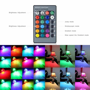3W Smart E14 RGB LED Barevné Změna Barvy Žárovka s 24 Svíčka Dálkové Ovládání Tlačítko Průhledné Stínidlo