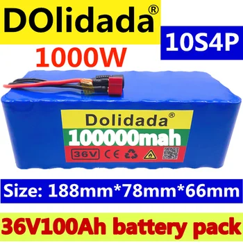 2020 Originální baterie 36V 10S4P 100Ah baterii 1000W vysoká baterie 42V 100000mAh elektrické kolo Ebike BMS