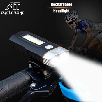 Dvě Světla LED, USB Dobíjecí Světlomet Žárovky COB Zvýraznění Kolo Přední Světla Bike Řídítka MTB Cyklistika Cyklistické Světlo Sada