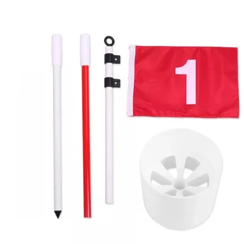 Nový Produkt Stožár Golf Putter Dvorku Praxe Golf Dodává Kurz Vlajka Stožár Golf Dodávky