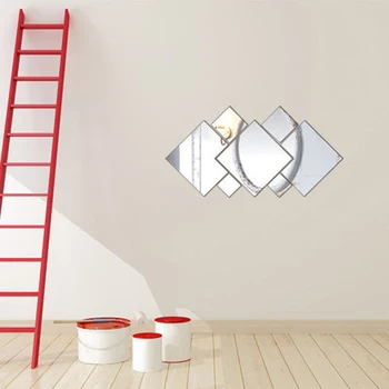 Geometrické Zrcadlo Samolepka na Zeď Home Pozadí, Dekorace, Domácí Dekorace 3D Příslušenství Stereo Vyjímatelné Zrcátko