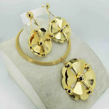 HORKÉ Módní šperky set Nigérie Dubai gold-barva Africké korálky šperky svatební šperky set africké korálky šperky sady