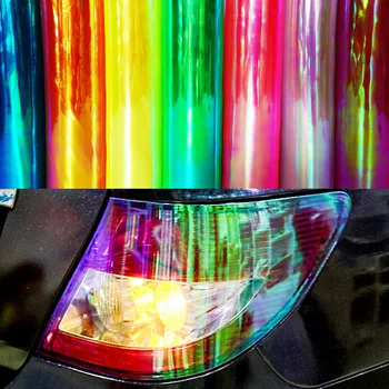 Nové 11 Barev, Barva-Měnící se Filmová 1KS Car Styling Chameleon Světlomet Světlo Odstín Vinylové Nálepky Světlo Film Zábal 30X100CM