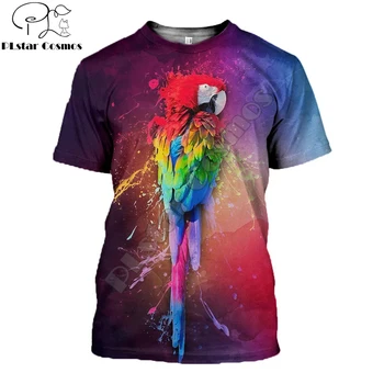 2020 letní New T shirs Zvíře Papoušek 3D Tištěné pánské tričko Harajuku Módní Krátký rukáv tričko street Ležérní Unisex tričko topy