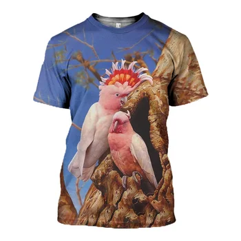 2020 letní New T shirs Zvíře Papoušek 3D Tištěné pánské tričko Harajuku Módní Krátký rukáv tričko street Ležérní Unisex tričko topy