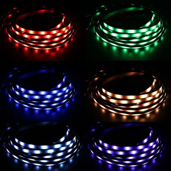 Podvozek Spodní Okolní Lampa RGB LED pásek Neon Dekorativní Atmosféru, Světlo, Hudba, Zvuk, Dálkové Ovládání/App Auto Příslušenství