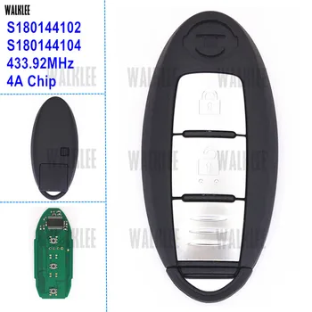 WALKLEE Smart Remote Klíč oblek pro Nissan NISSAN Qashqai J11 X-Trail T32 S180144102 nebo S180144104 433,92 MHz Pulsar C13