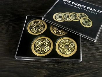 Super Čínské Mince Nastavit (Qianlong, Morgan Velikost) Oliver Magie Close up Magic starověké Mince Nastavit Magické rekvizity Trik Zábava