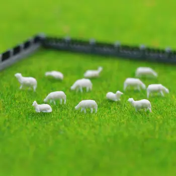 100ks 1:150 Nelakované Model Bílé Ovce Farma Zvířat Ovce N Měřítko AN15003B Uspořádání Krajiny