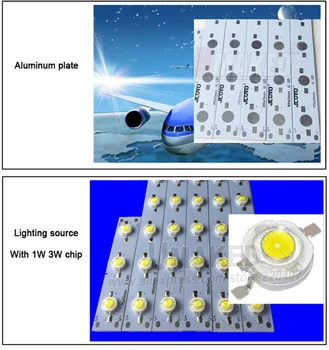 3-66W led PCB deska deska svařované korálky epistar, LED zdroj osvětlení pro trubice světlo