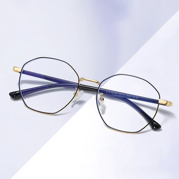 NE.ONEPAUL Světlo Ray Blokování Brýle Rámy Jasné Objektiv Brýle Vintage Retro Kolo Kovové Brýle Rám Ženy, Muži Anti Modrá