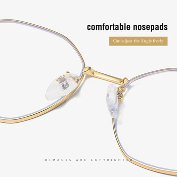 NE.ONEPAUL Světlo Ray Blokování Brýle Rámy Jasné Objektiv Brýle Vintage Retro Kolo Kovové Brýle Rám Ženy, Muži Anti Modrá