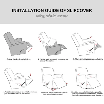 Semišové All-inclusive Křeslo Židle Kryt Stretch Židle Vodotěsné Non-slip Potah Prachotěsný Masážní Křeslo Seat Protector