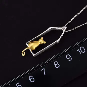 Módní Článkovým Řetězem Roztomilý Kočka Zlatá Barva Náhrdelník pro Ženy Boho Chocker Náhrdelník Přívěsky Šperky dz734