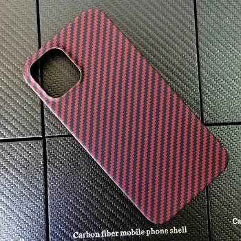 Červená Barva iPhone 12 Pro Max Matný Ultra-Lehká Real Carbon Fiber Kryt Pro iPhone12 Mini Uhlíkových Vláken iPhone11 Max Case