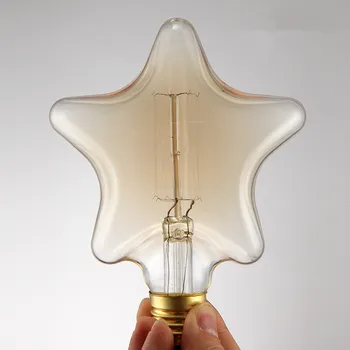 Retro Tvar Hvězdy Edison Žárovka Lampa E27 Vánoční Osvětlení Vnitřní Vintage Žárovky Žárovky Ozdobné Žárovky Pro Domov