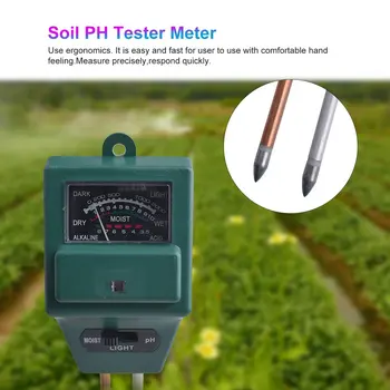 3 v 1 PH Půdy Tester Detektor Vody Světlo Analized Vlhkostí Test Metr Rostlina Květ PH Metry pro Zahrady/Farmy/Trávník
