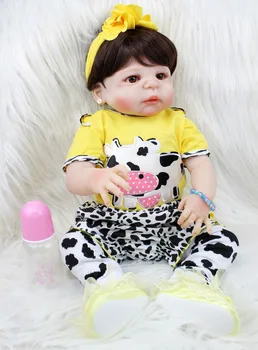 BZDOLL 55cm Plné Tělo Silikonové Reborn Baby Doll Hračky Realistické 22inch Novorozence Princezna Batole Dívka, Dárek k Narozeninám, Vykoupat, Hračka