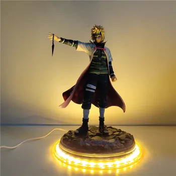 Anime Postava Naruto Namikaze Minato DIY Hračka Set s LED Osvětlením PVC Akční Figura Naruto Shippuden Namikaze Minato Model Panenka