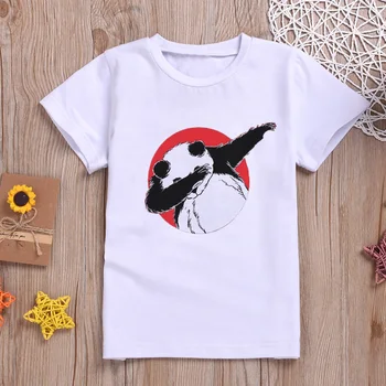 Módní Nové T-shirt Dívka, Panda, Lední Medvěd Roztomilé Dívky T Tričko Unisex Chlapci Košile Příležitostné Krátký Rukáv Děti Tričko Harajuku Letní
