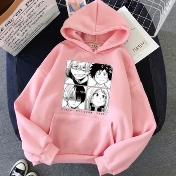 2020 Anime Boku Žádný Hrdina Academia Mikiny Muži Ležérní Homme Fleece Manga Svetr Streetwear Mikina