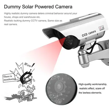 Figuríny Fotoaparát Solární Baterie Blikání Blikání LED Falešné Krytý Venkovní Dohled Bezpečnostní Kamery, Bullet Kamery CCTV