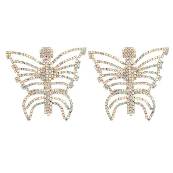 2021 Nové módní dámské drahokamu motýl visí dráp řetěz večeři temperament populární náušnice příslušenství