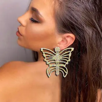 2021 Nové módní dámské drahokamu motýl visí dráp řetěz večeři temperament populární náušnice příslušenství