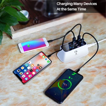 Quick Charge 3.0 USB Nabíječka 8A MobileTablet PC Univerzální Napájecí Zásuvky Rychlé Nabíjení ROZBOČOVAČ síťový Adaptér pro Apple Huawei Samsung