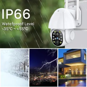 Dual Lens 1080P Auto Sledování PTZ Wi-fi IP Kamera Venkovní Alarm CCTV, Domácí Bezpečnostní Kamery 2MP 4X Optický Zoom Speed Dome Kamery