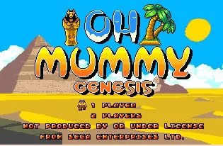 OH Mummy 16 bit MD Karetní Hra Pro Sega Mega Drive Pro Genesis