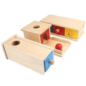 Montessori Hračky, Smyslové Imbucare Box S Box Mince Dřevěné Vertikální Horizontální Disky Základní A Životní Dovednosti Hračky, Ruce A Nohy Nálezci