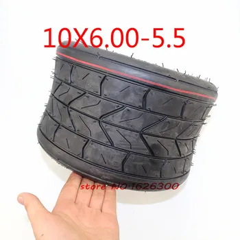 Doprava zdarma kvalitní 10 palcový rozšířily pneumatiky 10x6.00-5.5 pro motocykl vakuové Road pneumatiky, bezdušové pneumatiky, kola