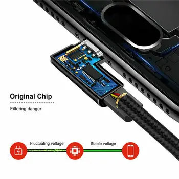 UGI AU SKLADEM Tvaru L 90 Stupňů Ohybu USB Nabíjecí Kabel Pro Typ C USB C-Micro USB Kabel Mobilní Telefon Pro Samsung Xiaomi Oneplus