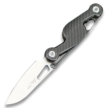TWOSUN Nože MINI Micro M390 Blade Skládací Nůž Kapesní Nůž camping Nože venkovní přežití nástroj EDC TC4 Titanové TS126