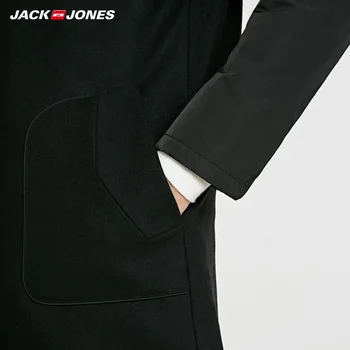 Jack Jones pánská jarní vlna středně dlouhý vlněný kabát | 218327501