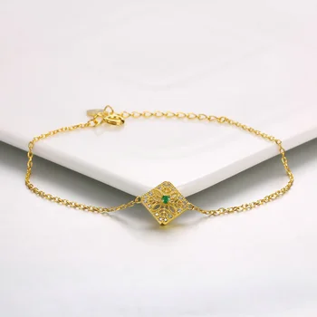 MoBuy Přírodní Drahokam Smaragd 4ks Šperky Sady 925 Sterling Silver Žluté Zlato Jemné Šperky Pro Ženy, Svatební V029EHNR