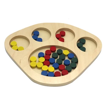 Montessori Vzdělávací hračky Barevné třídící zásobník Barev Hračka bizybord rozvoj vnímání Barev hračka pro děti