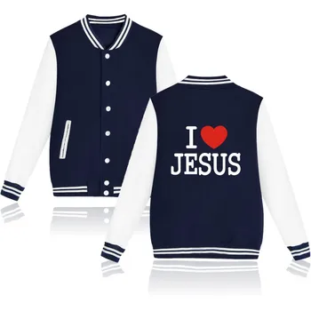 Ježíš Křesťanské Baseball Bunda Kabát Ležérní Mikina Harajuku Ženy/Muži Módní Plus Velikost Mikiny Streetwear Bundy Oblečení