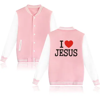 Ježíš Křesťanské Baseball Bunda Kabát Ležérní Mikina Harajuku Ženy/Muži Módní Plus Velikost Mikiny Streetwear Bundy Oblečení