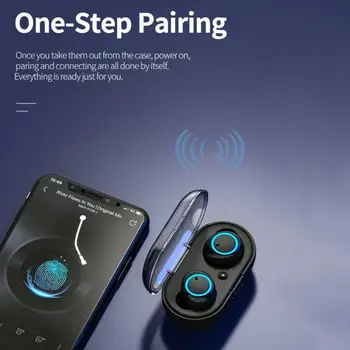 Y50 Sluchátka Mini Bezdrátová Bluetooth 5.0 TWS Sluchátka Vodotěsný Skladu hi-fi Stereo Zvuk Sluchátka s mikrofonem, Sluchátka Sportovní Sluchátka