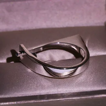 Jedinečné Dámské Malé Kulaté Zirkony Prsten Módní Geometrické Strany Prsteny Pro Ženy Vintage Stříbrné Barvy Slib Snubní Prsten