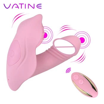 VATINE 9 Režimy Butt Plug Dildo Pro Anální Pochvy Sexuální Hračky Pro Ženy, Dospělé Klitoris Stimulátor Nositelná Butterfly Vibrátor