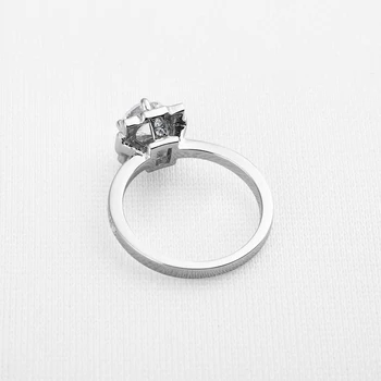 QYI Módní Ženy Zásnubní Šperky Kulatý Řez Zirkony Ženské Svatební Prst Květinové Prsteny, 925 sterling Silver