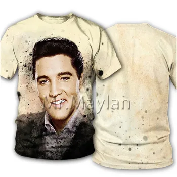 Král Elvis Presley 3D Tištěné Tee T shirt Muži/ženy Rock Streetwear Tričko Muž Modis Oblečení poleras hombre Hiphop 6XL Topy