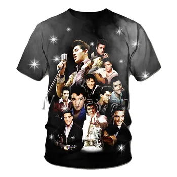 Král Elvis Presley 3D Tištěné Tee T shirt Muži/ženy Rock Streetwear Tričko Muž Modis Oblečení poleras hombre Hiphop 6XL Topy