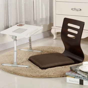 (2ks/lot) Japonské Křeslo Design, Domácí Obývací Pokoj Nábytek Kotatsu Stůl Židle Tatami Zaisu Beznohé Patře Židle Černém provedení