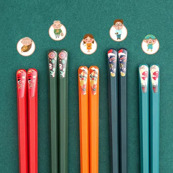 5 Párů Kawaii slitiny Hůlky Ručně vyráběné Sushi Hůlky Japonský Styl hůlky set na vaření hůlky