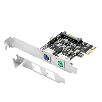 PCI Express, 2 Porty, PS2 PS/2 pro PC Klávesnice, Myš, Adaptér, Rozšiřující Karta s 4 Pin Napájecí Konektor