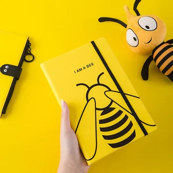 Roztomilé Včelí Notebook a Deník Kawaii Krajka A5 Diář Line Agenda, Plánovač, Organizátor 32k Poznámka Kniha Úžasná Škola a Cestovní Příručka